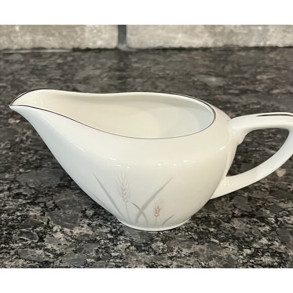 Vintage Platinum Wheat Lidded Sugar Bowl & Creamer Fine China of Japan - Picture 14 of 16